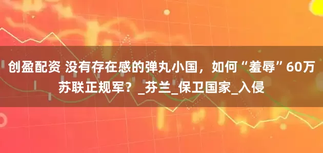 创盈配资 没有存在感的弹丸小国，如何“羞辱”60万苏联正规军？_芬兰_保卫国家_入侵