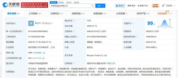 双融配资 牧原股份更换法定代表人完成工商变更