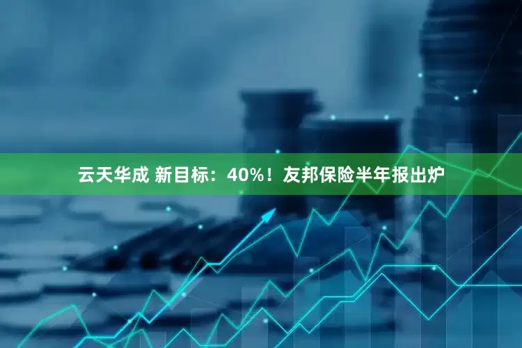 云天华成 新目标：40%！友邦保险半年报出炉